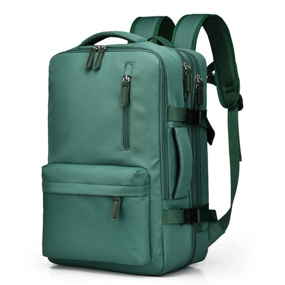 Reisrugzak 46x30x20 Waterdicht Y2K Cabine Laptop 15,6" USB Ryanair Handbagage Ryanair Hoge Kwaliteit SEREIN Groen