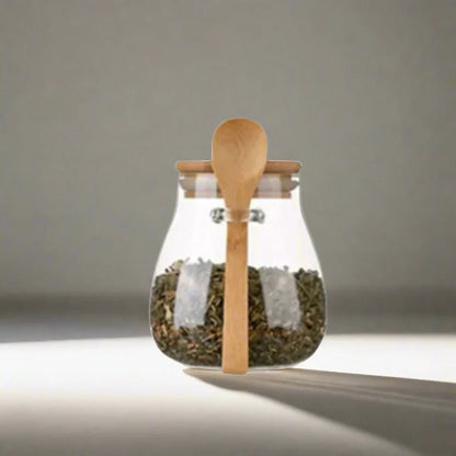 Luchtdichte Glazen Pot voor Suiker, Thee en Koffie – Hoogwaardig Glas met Hermetisch Deksel voor Versheid 350 ml