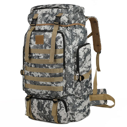 Grote Capaciteit Wandelaars Rugzak Buitensport Rucksack voor Reis en Kamperen SEREIN Camouflage licht