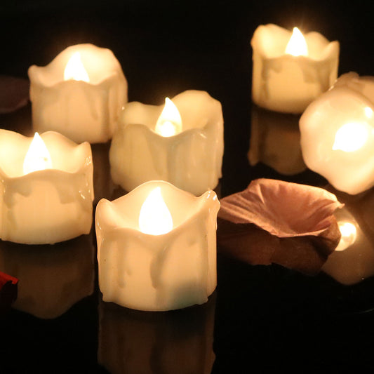 Vlamloze LED Kaarsen op Batterij – Flikkerende Waxinelichtjes voor Veilig en Decoratief Gebruik in Huis Warm Wit 12 kaarsen