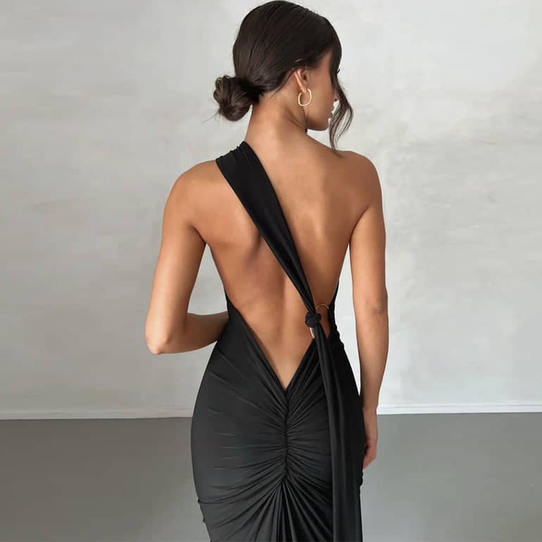Dames Maxi Jurk Polyester - Elegante Lange Jurk voor Zomer Gelegenheden