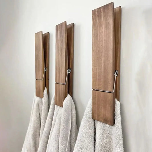 Handdoekhouder van Hout voor een Stijlvolle Badkameroplossing 30 cm