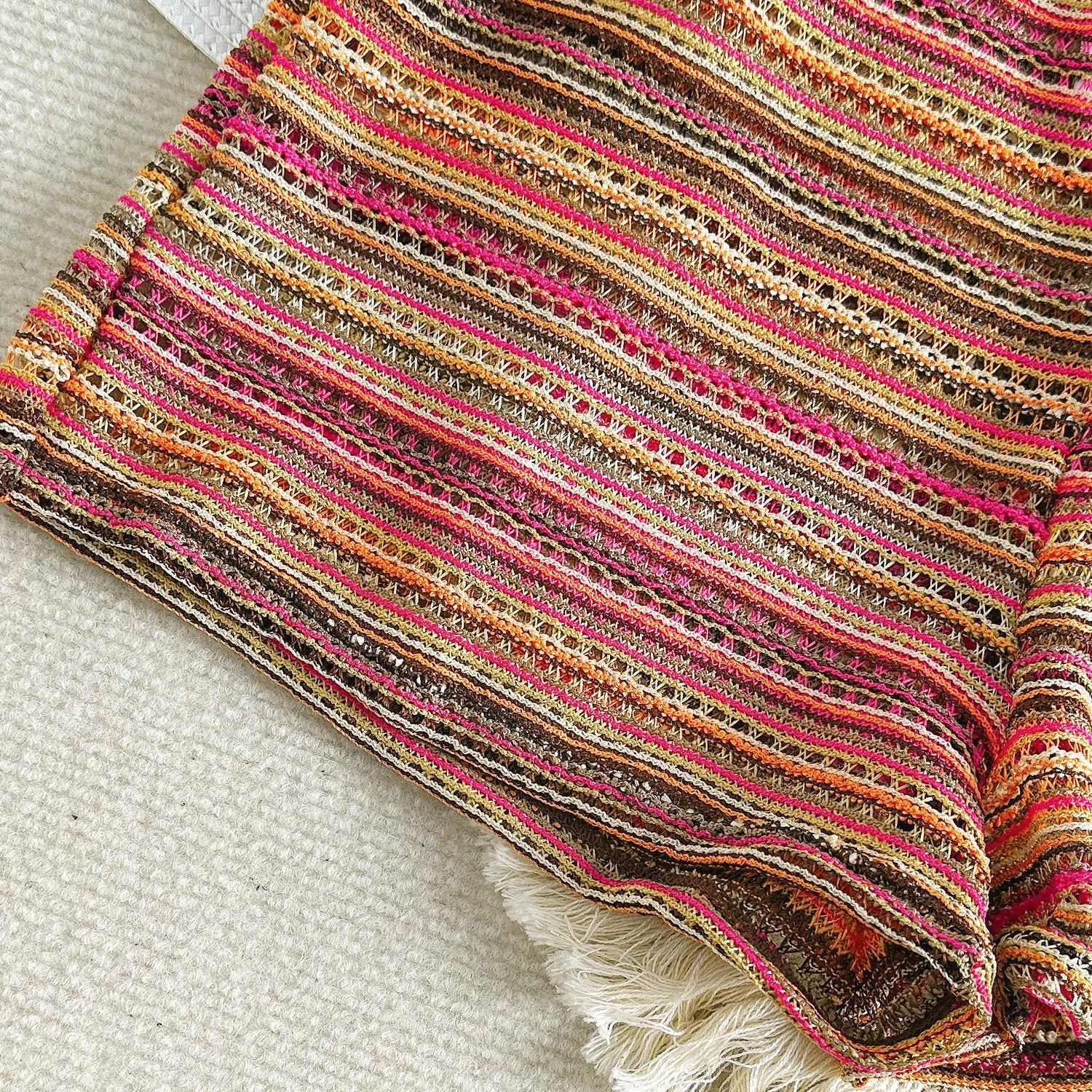 Dames Bikini Set Gebreid Gestreept Haltertop Met Shorts Nylon Spandex