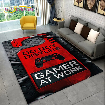 3D Cartoon Gamer Tapijt - Ultra-Zacht Multicolor Vloerkleed met Antislip Onderkant voor Kinderen en Gamingruimtes 120x160 cm 3