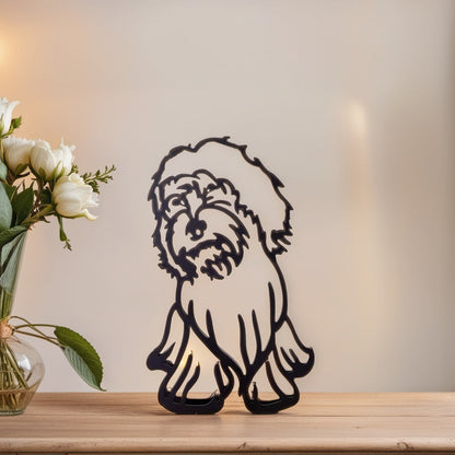 Abstracte Hondensculpturen Set Modern Interieurdecoratie Cockapoo