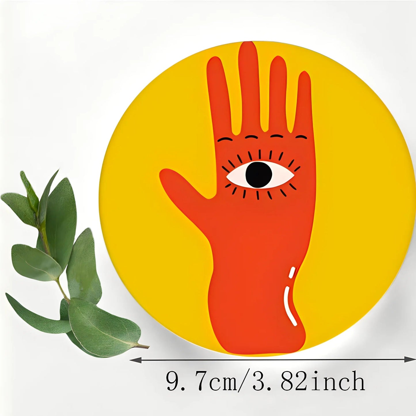 Abstracte Ronde Onderzetters Set Van 6 Stuks Voor Tafeldecoratie