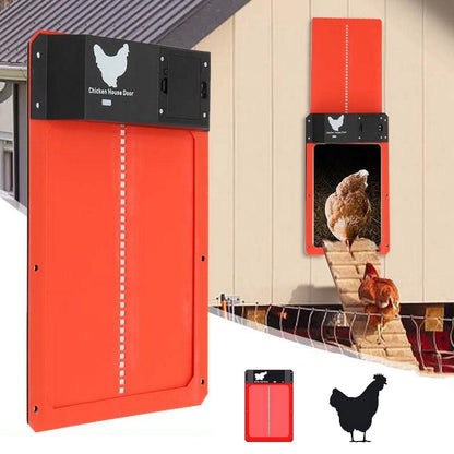 Automatisch Kippenhok Deursysteem Met Zonsopgangfunctie Rood