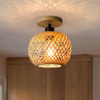 Bamboe Plafondlamp Voor Warmte En Elegant Design