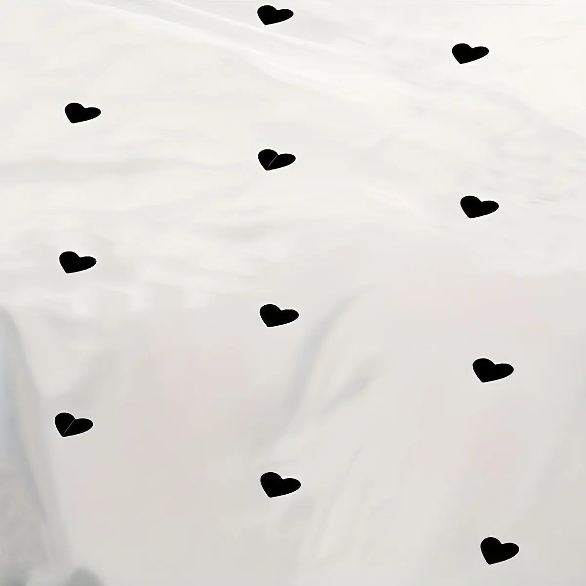 Beddingstar - Hartjes Dekbed - Zwart Liefdesprint - Dekbedovertrek Hartjes