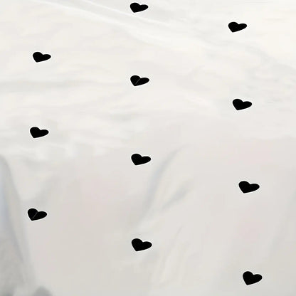 Beddingstar - Hartjes Dekbed - Zwart Liefdesprint - Dekbedovertrek Hartjes