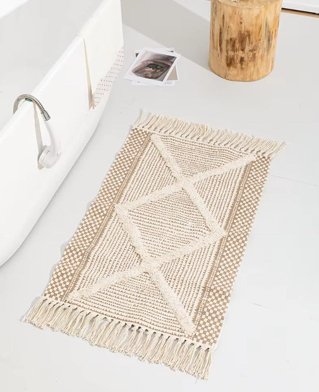 Boho Dream Vloermat Beige Stijlvolle Mat Voor Woonkamer En Kantoor