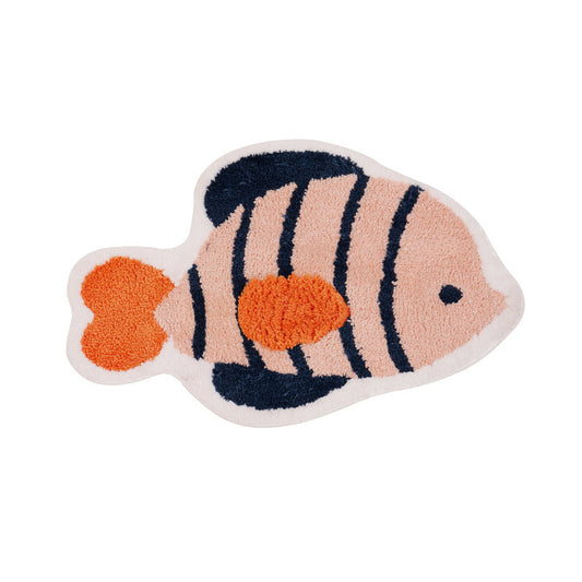 Clownvis Badmat Zacht Polyester Antislip Badkamer Accessoire Lijnen