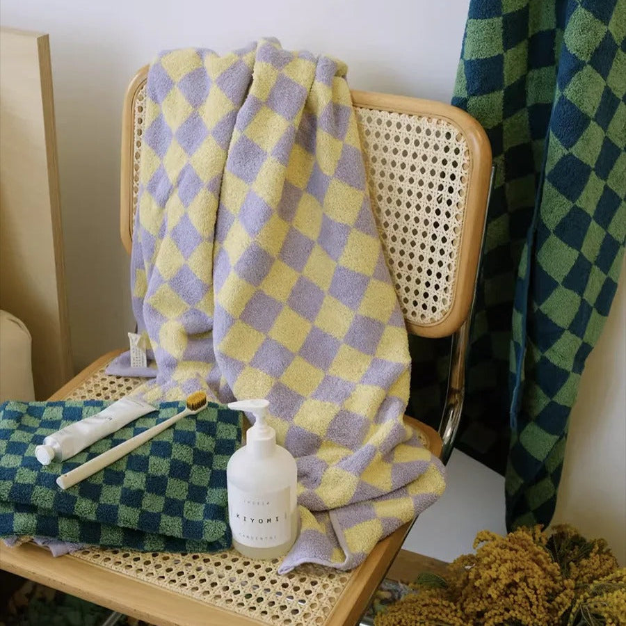 Dambord Katoenen Badhanddoek Hoogwaardige Zachtheid En Stijl