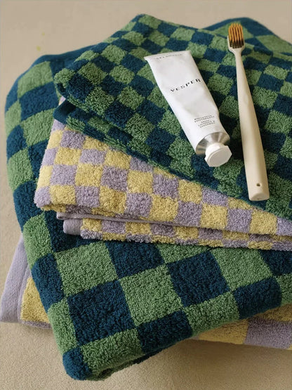 Dambord Katoenen Badhanddoek Hoogwaardige Zachtheid En Stijl