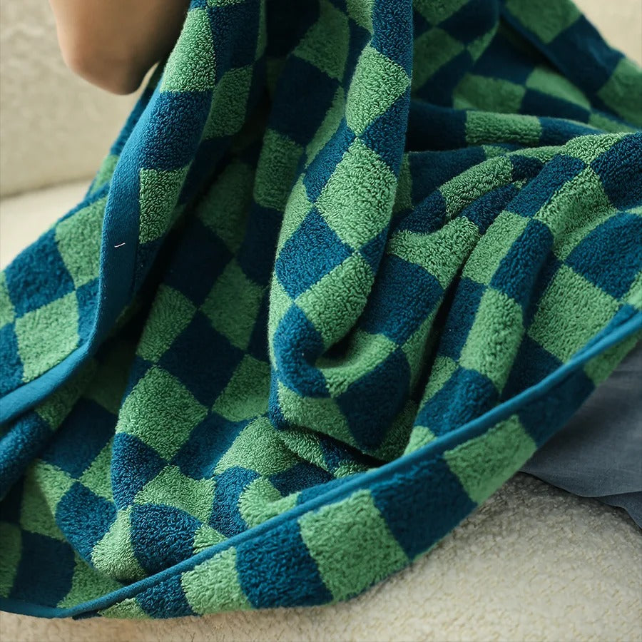 Dambord Katoenen Badhanddoek Hoogwaardige Zachtheid En Stijl