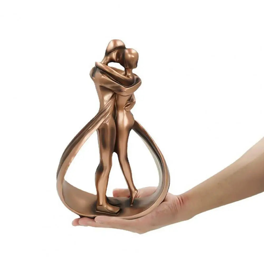 Decoratief Beeldhouwwerk Van Omhelzende Figuren Elegante