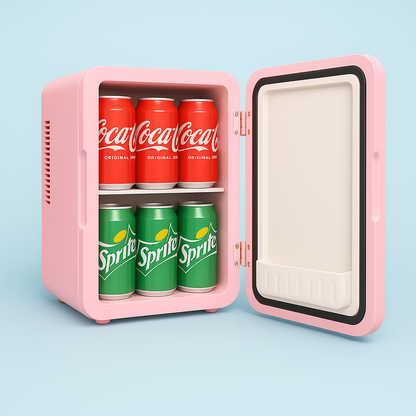 Draagbare Mini USB Koelkast Voor Bureaublad En Reizen Roze