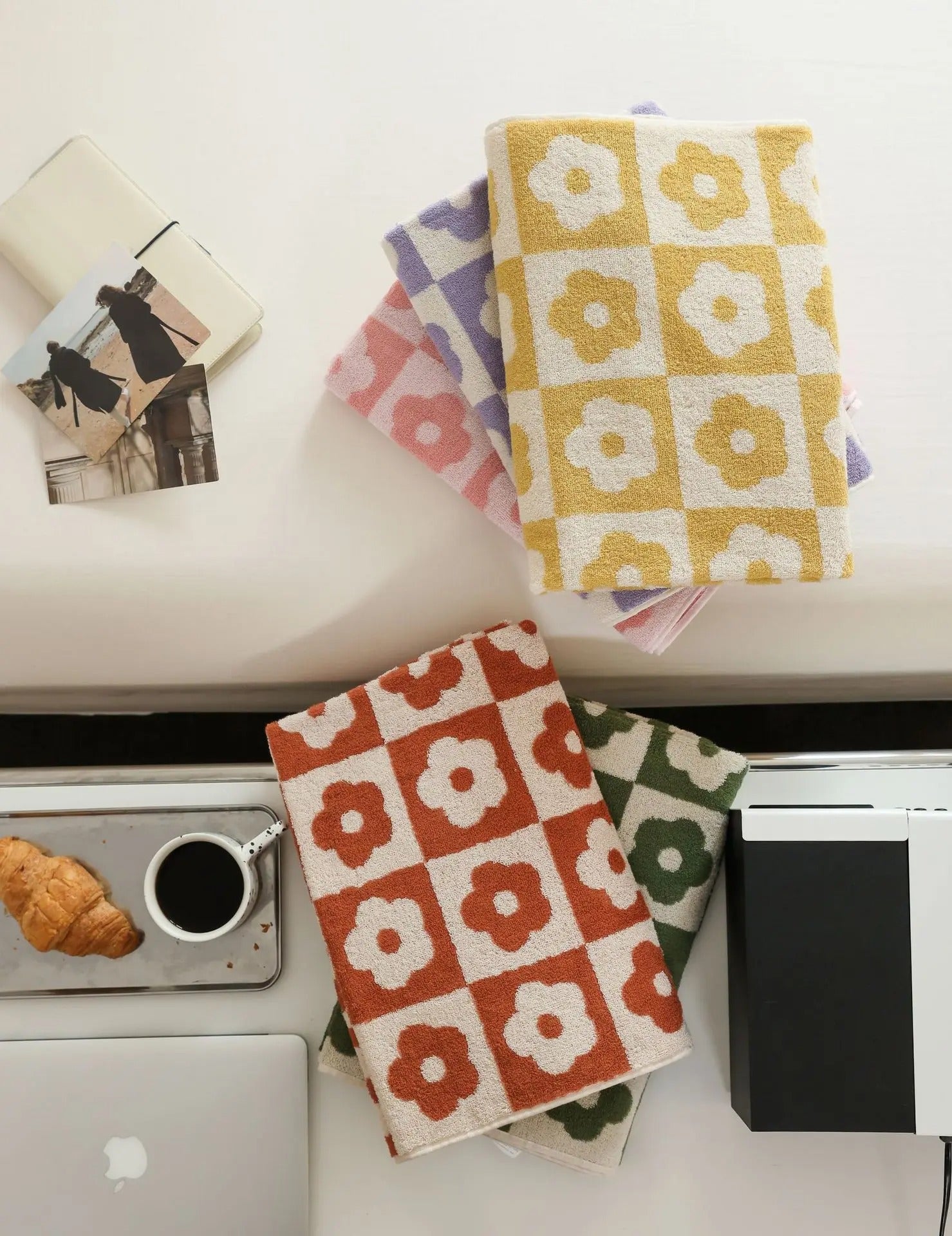 Elegante Badhanddoek Set Van Polyester En Katoen Voor Badkamer