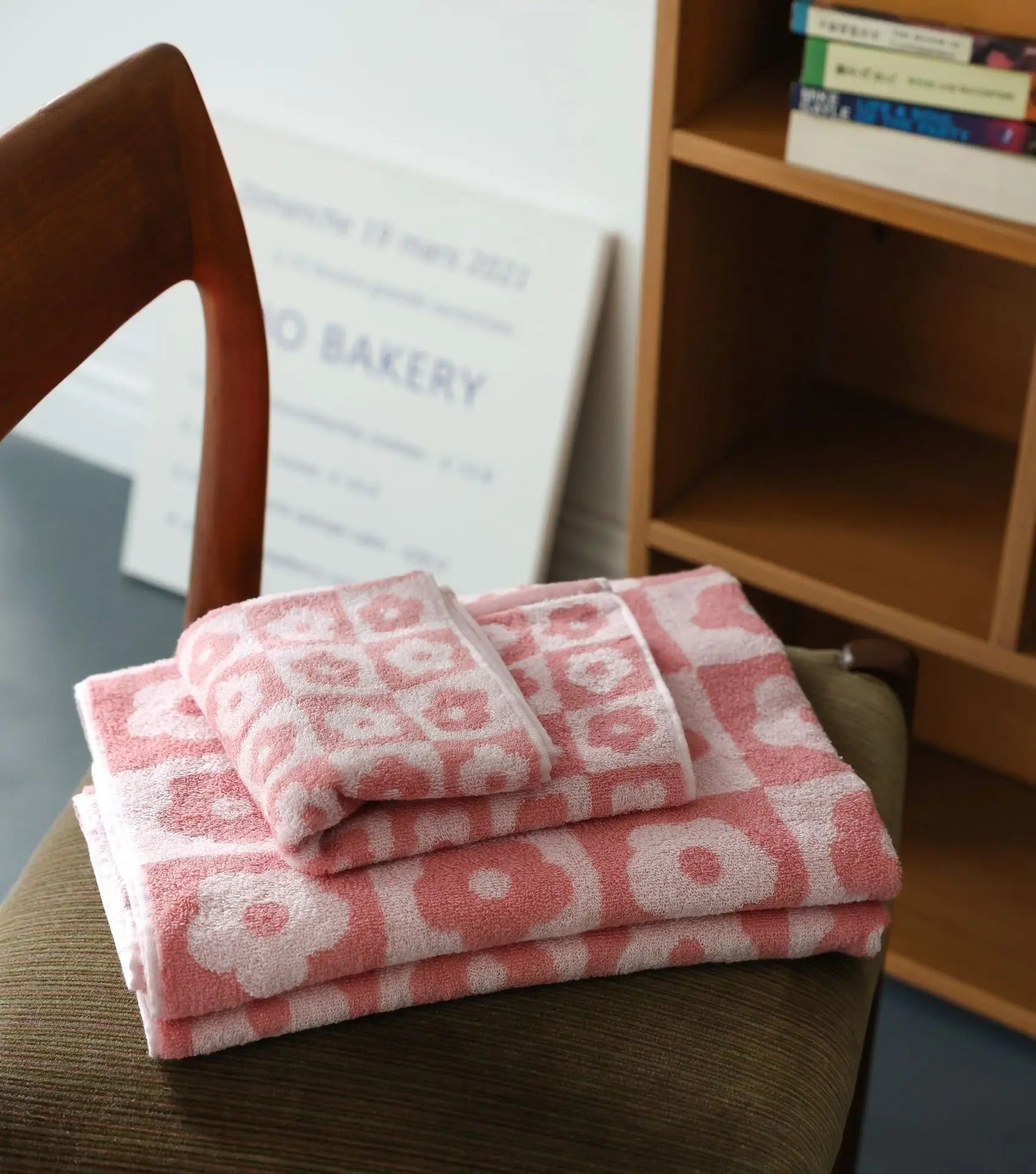 Elegante Badhanddoek Set Van Polyester En Katoen Voor Badkamer