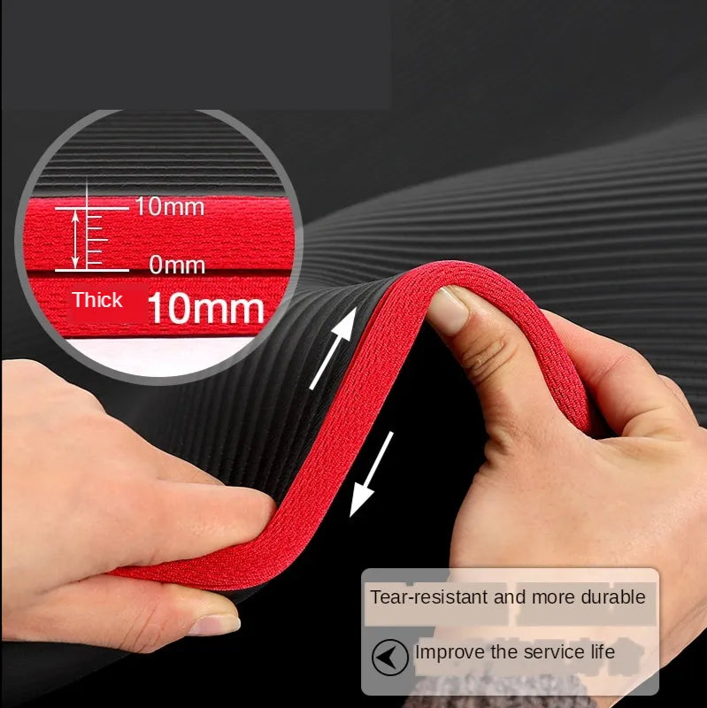 Extra Dikke Antislip Yogamat 10 Mm 183 X 61 Cm Demping