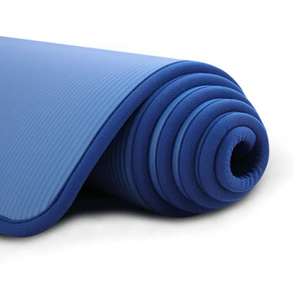 Extra Dikke Antislip Yogamat 10 Mm 183 X 61 Cm Demping Blauw