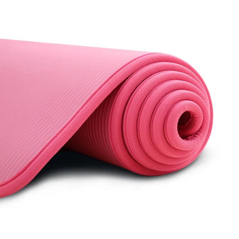 Extra Dikke Antislip Yogamat 10 Mm 183 X 61 Cm Demping Roze