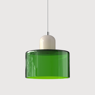 Glazen Hanglamp Elegante Voor Keuken En Woondecoratie Lichtgroen Beige