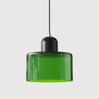 Glazen Hanglamp Elegante Voor Keuken En Woondecoratie Lichtgroen Zwart