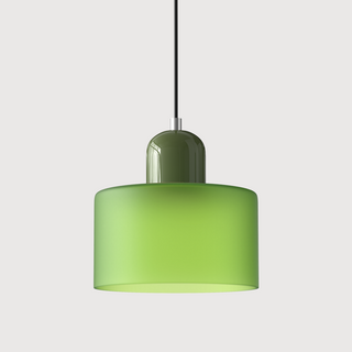 Glazen Hanglamp Elegante Voor Keuken En Woondecoratie Matte Groen Groen