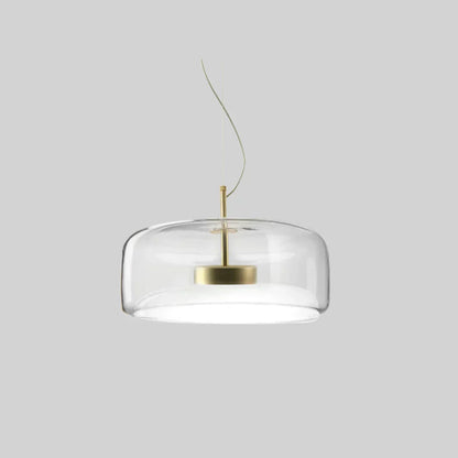 Glazen Hanglamp Soepele Glans Minimalistische Glazen Helder Glas 13"