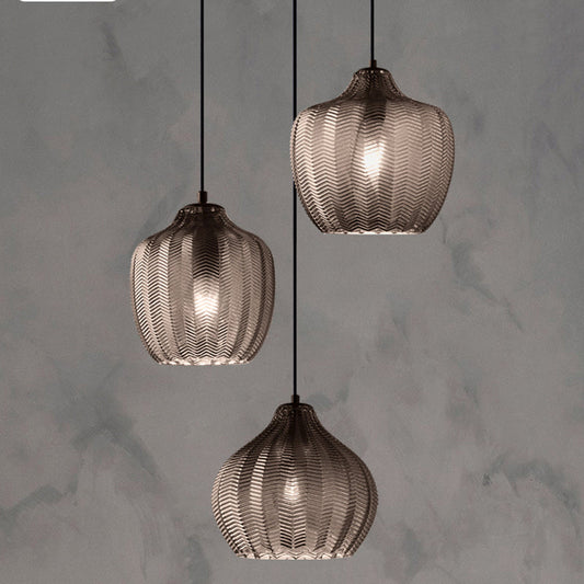 Golfvormige Glazen Hanglamp Nordic Stijl Enkel Pendant