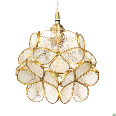 Hangende Plafondlamp Tiffany Stijl Blauw Helder Roze Glas