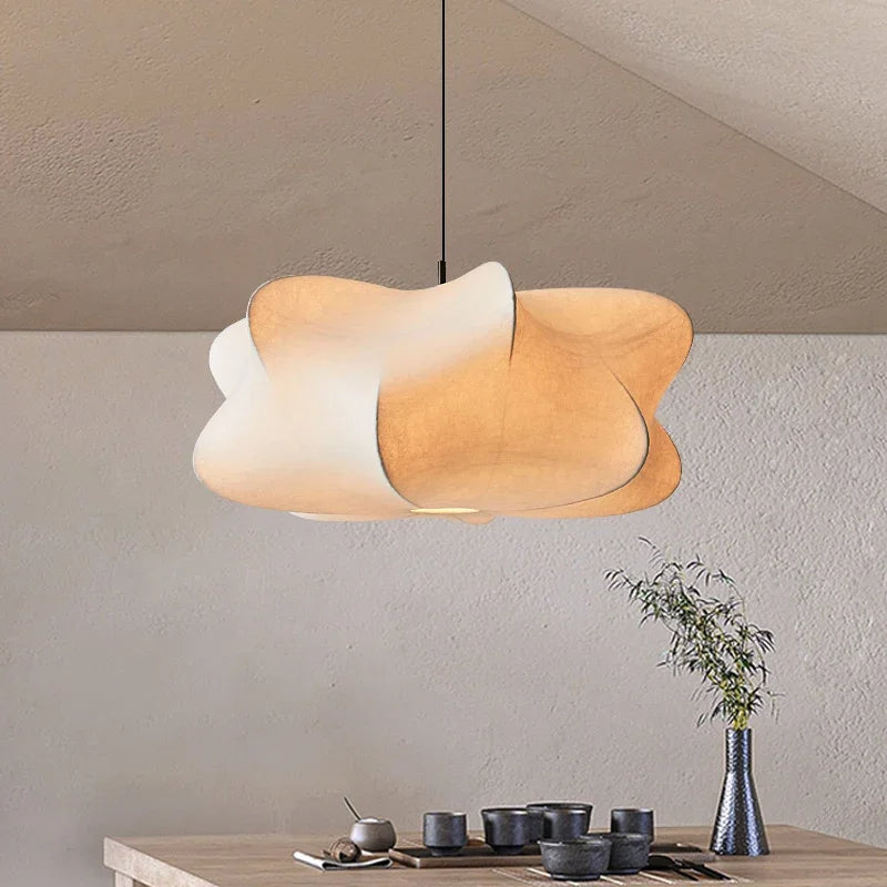 Hanglamp Japanse Wabi Sabi Zijde Minimalistische Verlichting