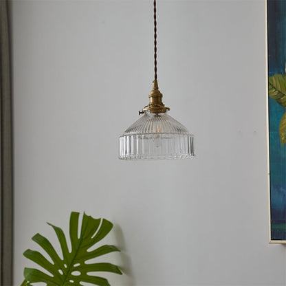 Hanglamp Rustieke Schuur Schaduw Glas Zwart Messing