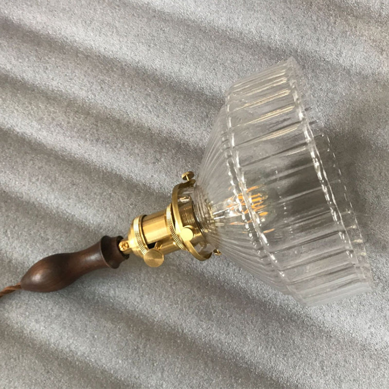 Hanglamp Rustieke Schuur Schaduw Glas Zwart Messing