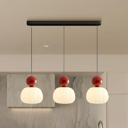 Hanglamp Tijdloze Art Deco Warm Licht Sfeerversterker Drie Hoofden Rood
