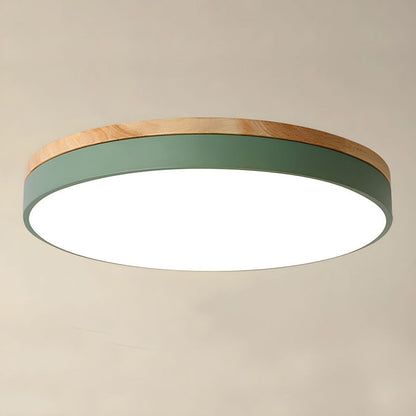 Inbouw Natuurlijke Schijf Plafondlamp Warm Massief Materiaal