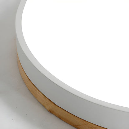 Inbouw Natuurlijke Schijf Plafondlamp Warm Massief Materiaal