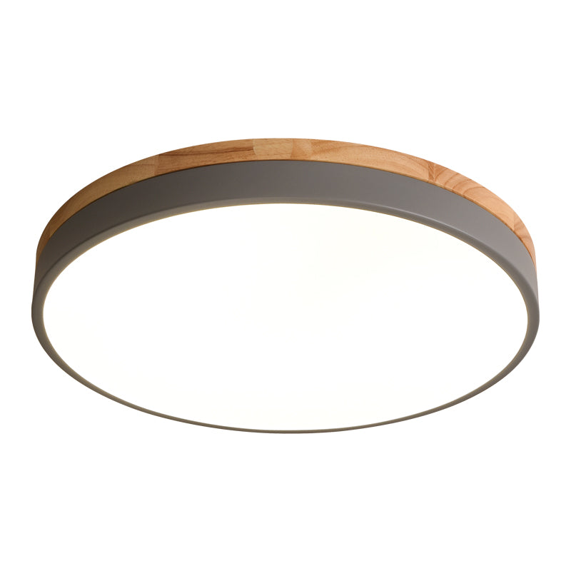 Inbouw Natuurlijke Schijf Plafondlamp Warm Massief Materiaal