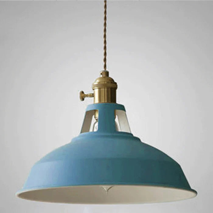 Industriële Retro Hanglamp Van Metaal Voor Eetkamer Blauw