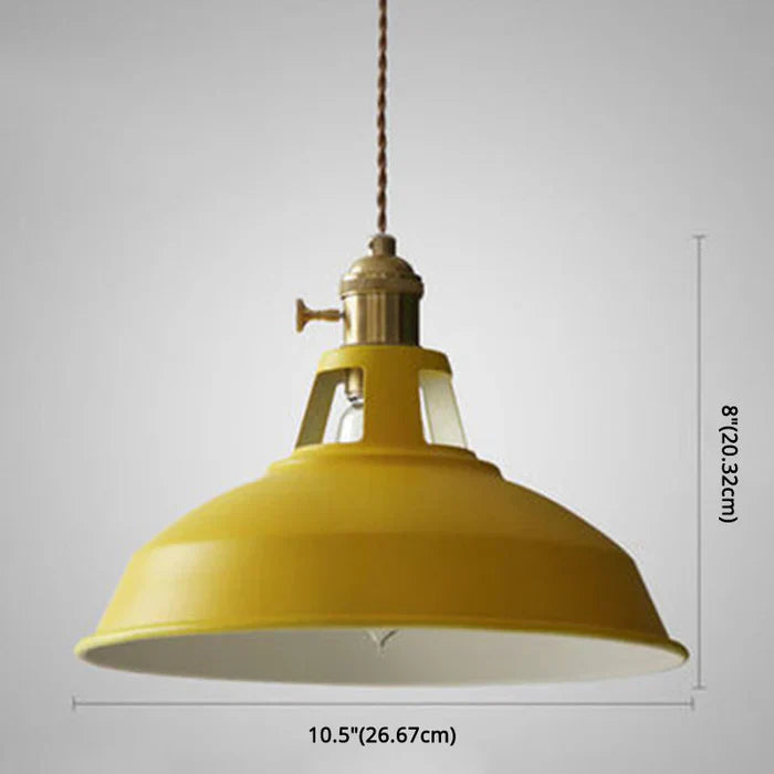 Industriële Retro Hanglamp Van Metaal Voor Eetkamer Geel