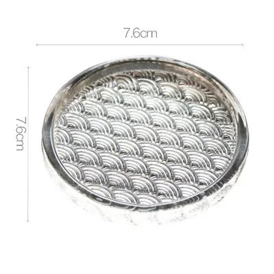 Japanse Glazen Onderzetter Voor Theemoment Met Golfpatroon B - 4 stuks