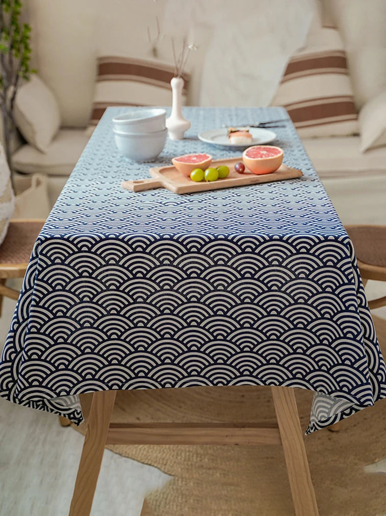 Japanse Stijl Linnen Tafelkleed 100 Procent Duurzaam