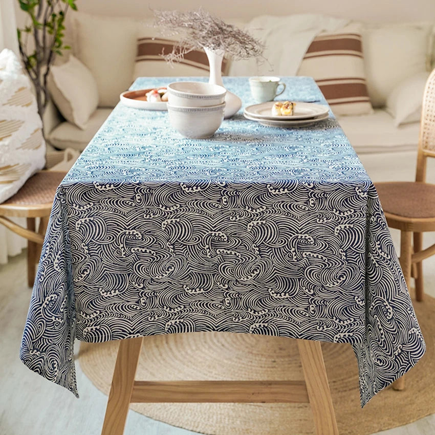 Japanse Stijl Linnen Tafelkleed 100 Procent Duurzaam