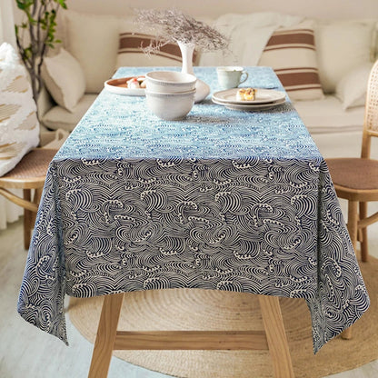 Japanse Stijl Linnen Tafelkleed 100 Procent Duurzaam