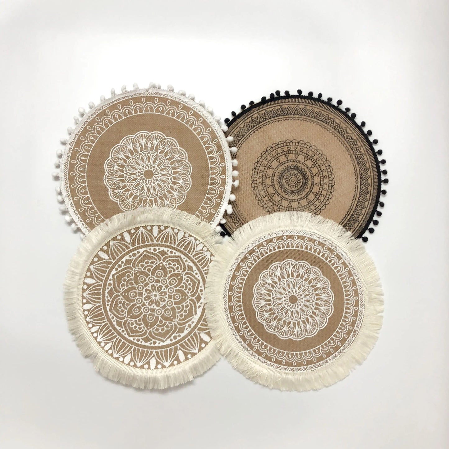 Jute Boho Placemats Voor Een Rustieke En Bohemian Tafelaankleding 4 stuks B