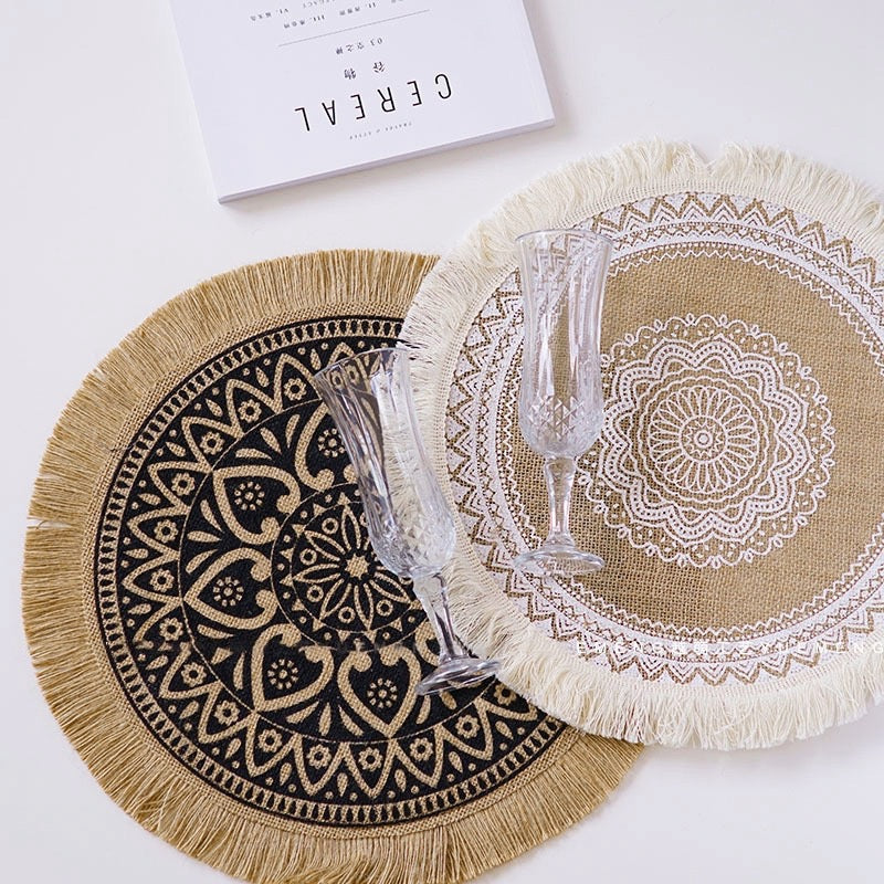 Jute Boho Placemats Voor Een Rustieke En Bohemian Tafelaankleding