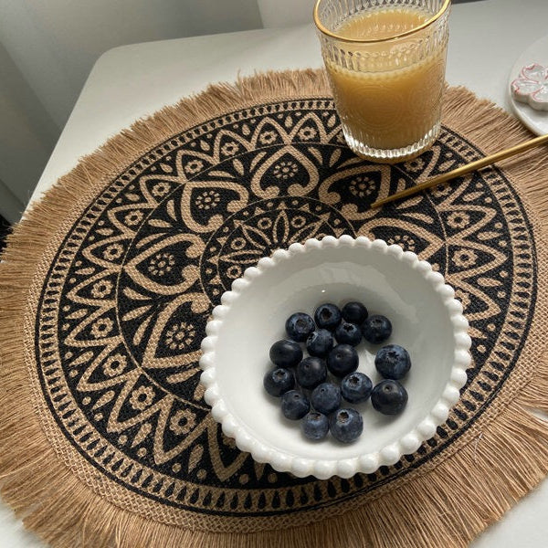 Jute Boho Placemats Voor Een Rustieke En Bohemian Tafelaankleding