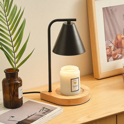Kaarsenwarmerlamp Met Moderne Verlichting Voor Gezellige Sfeer Zwart