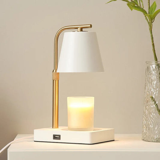Kaarsenwarmerlamp met Hout en Metaal voor Thuisgebruik Default